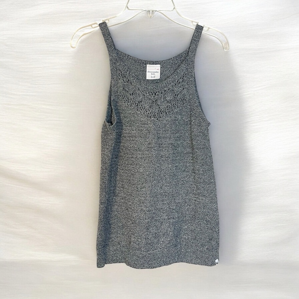 Girls Abercrombie & Fitch Kids gray knit sweater tank top